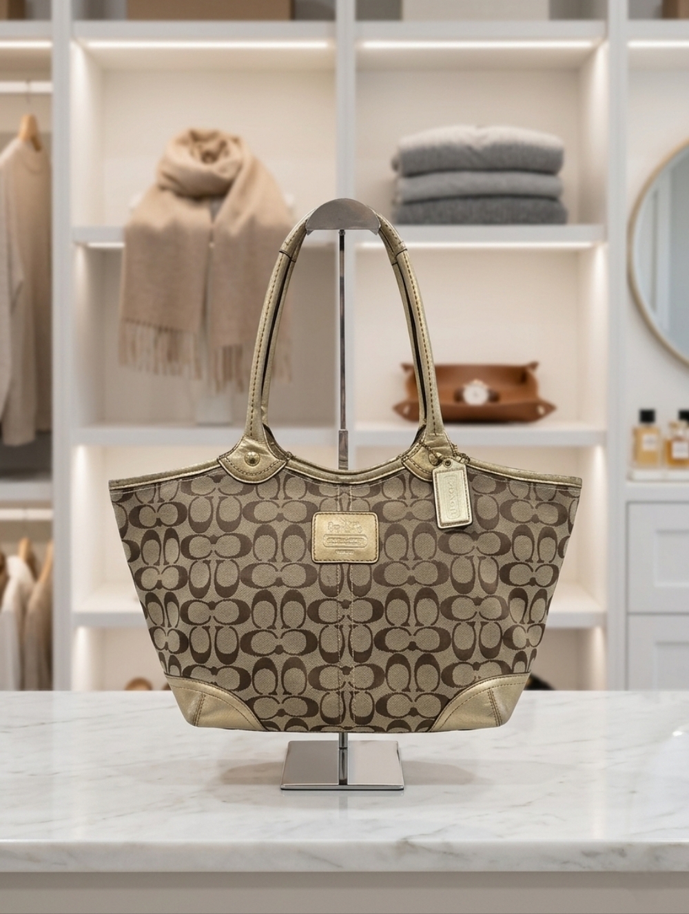 Coach Bleecker Signature Tote Y2K
